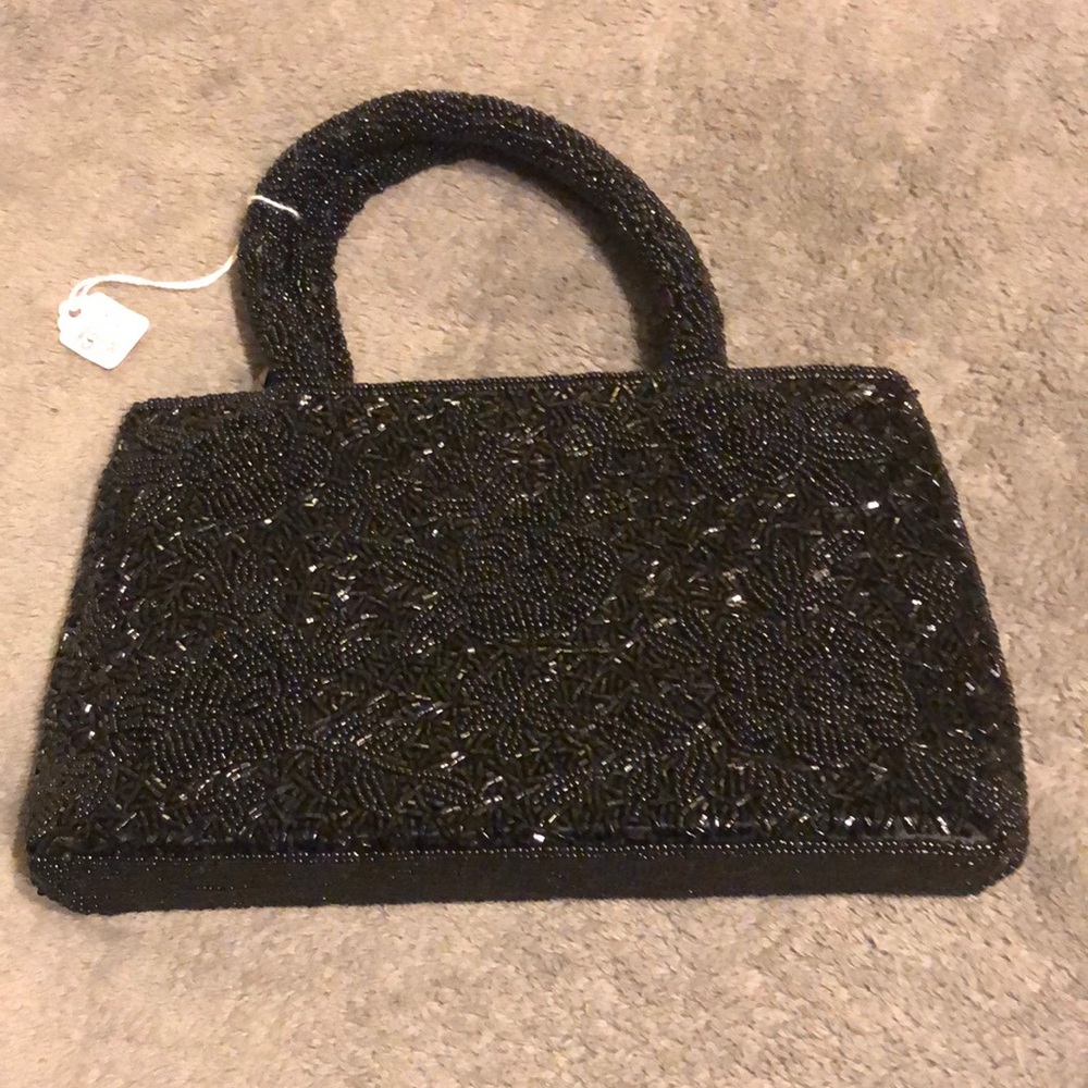 Black Beaded Evening Bag